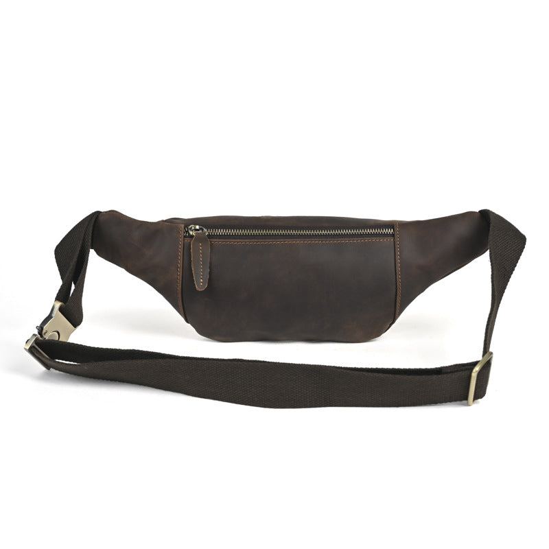 Men's Horse Leather Handmade First Layer Cowhide Genuine Korean Style Men's Bags