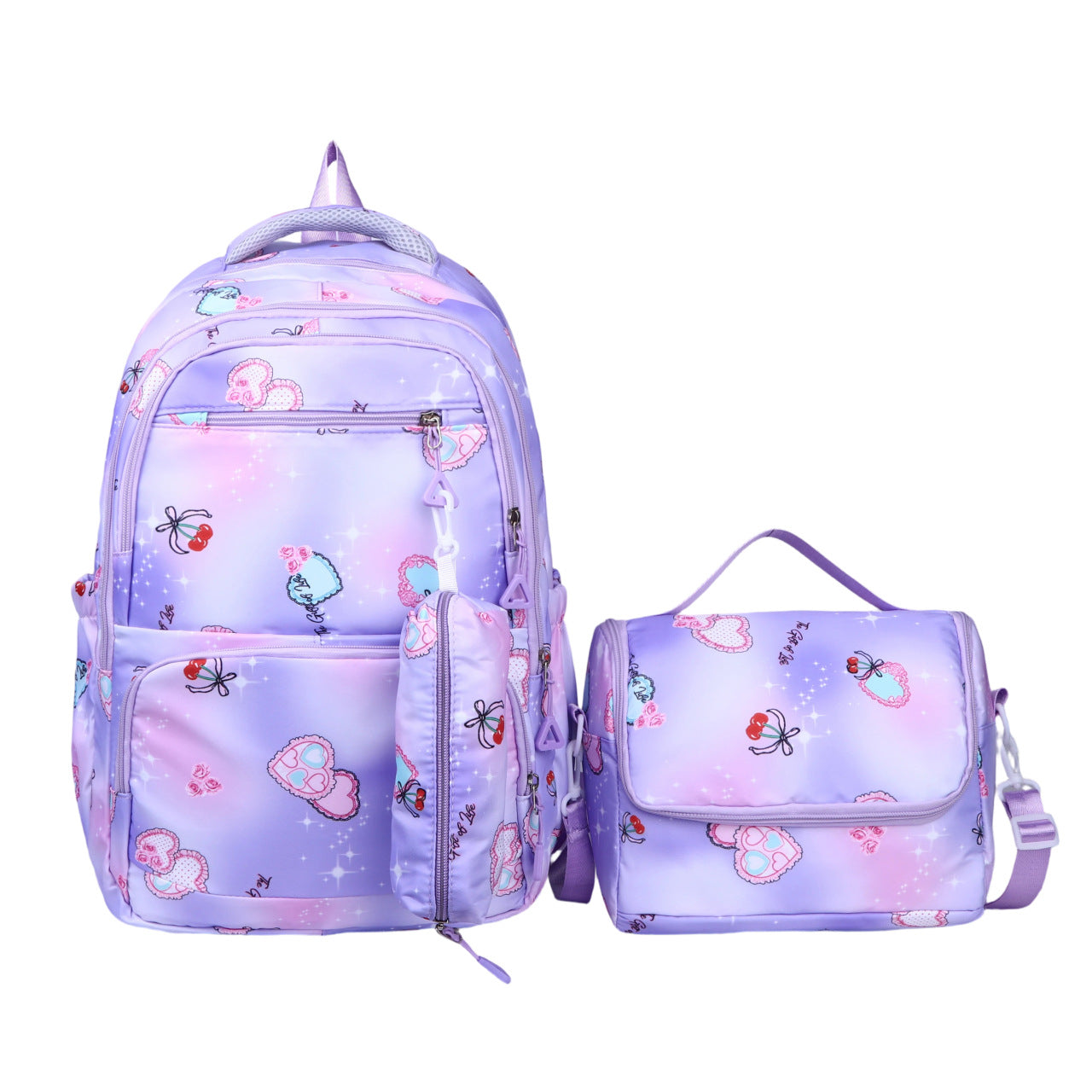 Three-piece Junior High Starry Sky Iti Primary School Bag