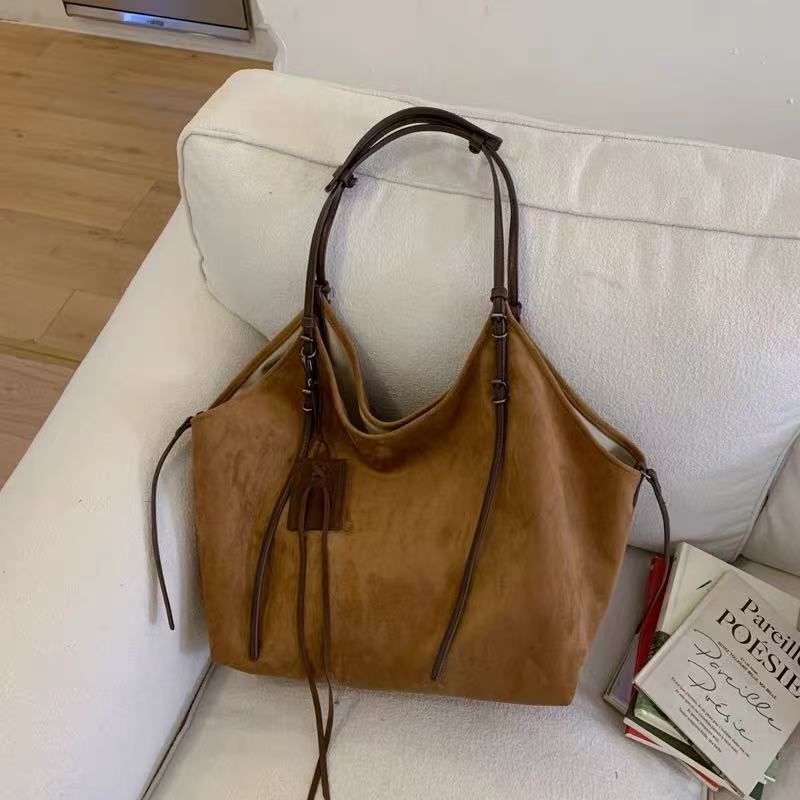 Women's Suede Large Capacity Daily Brown Women's Shoulder Bag
