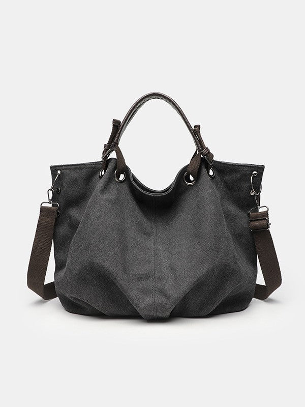 Women's Commuter Lazy Style Large Capacity Canvas Tote Bag