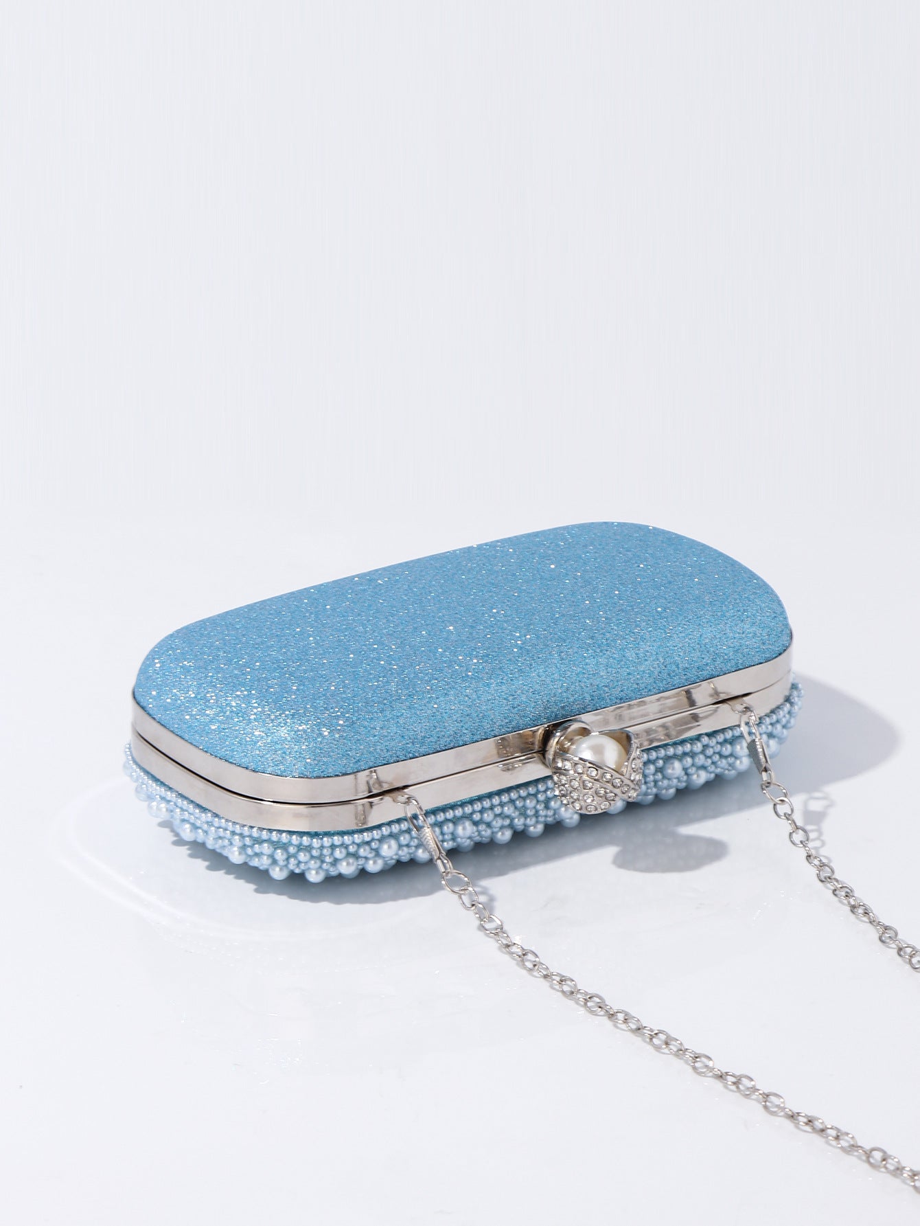 Vintage Pearl Beaded Cheongsam Clutch Party Dinner Bag