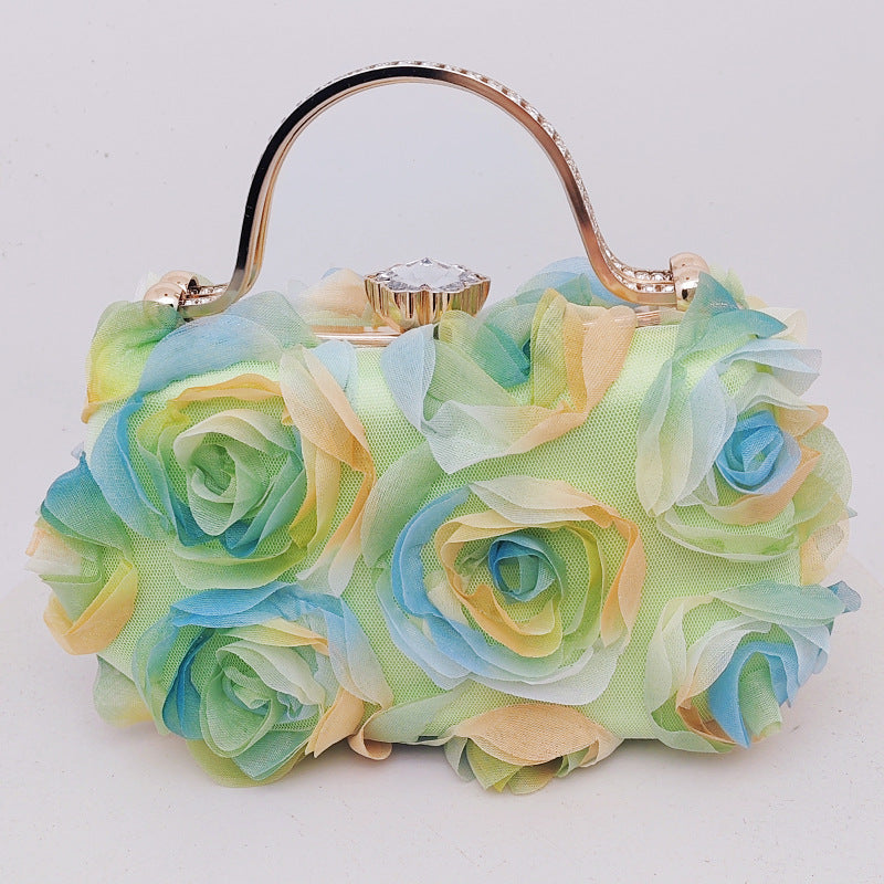 Flower Bridal Wedding Dress White Garment Dinner Bag