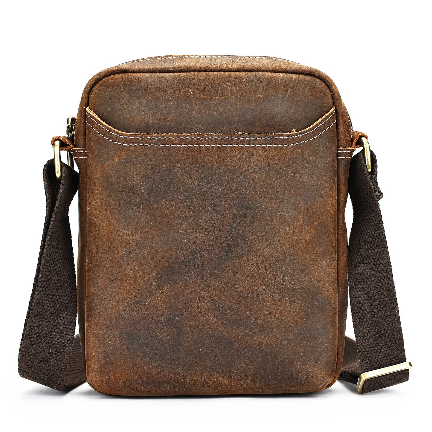 Men's Leather Fashion Crazy Horse First Layer Cowhide Men's Shoulder Bag