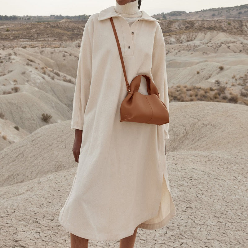 Women's French Niche Cloud Cowhide Dumpling Women's Shoulder Bag