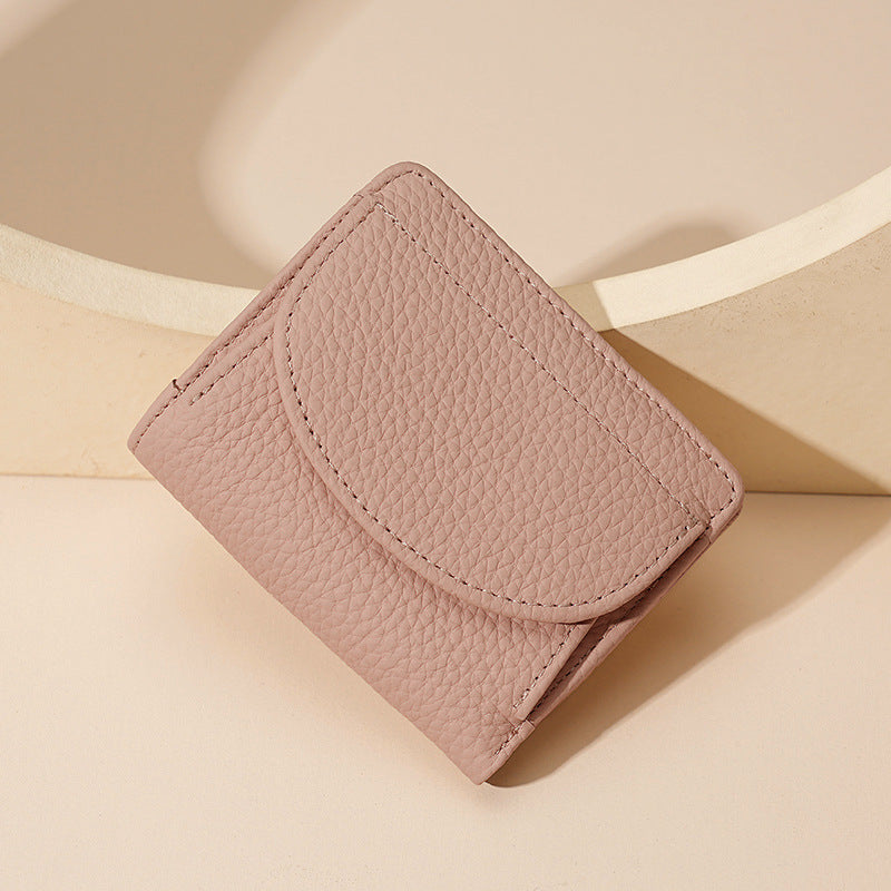 Women's Lychee Pattern Leather Style Fashion Cowhide Purses