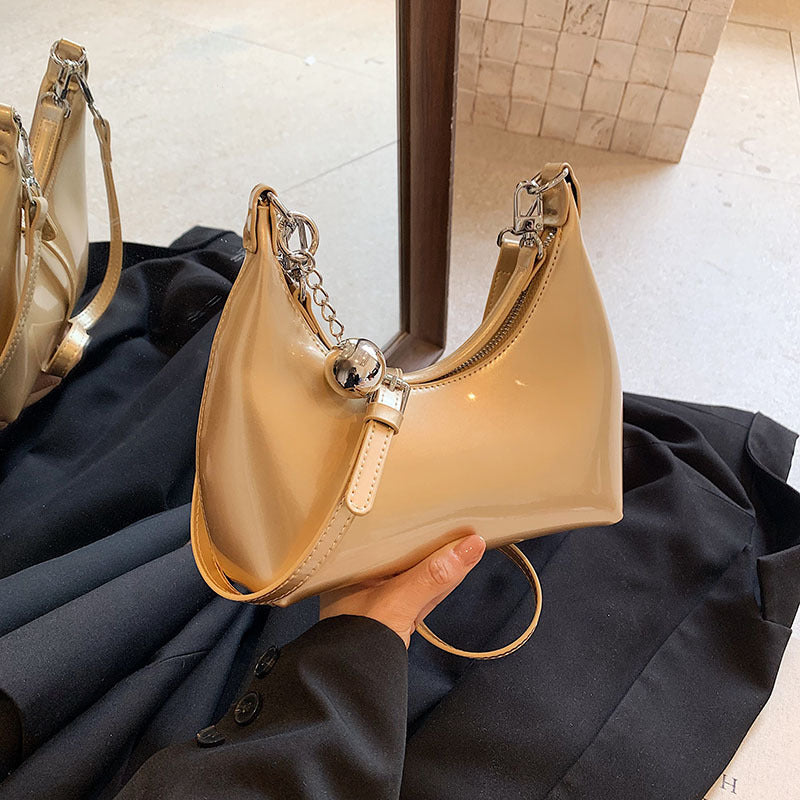 Lux Underarm Horn Female Fashion Patent Bags