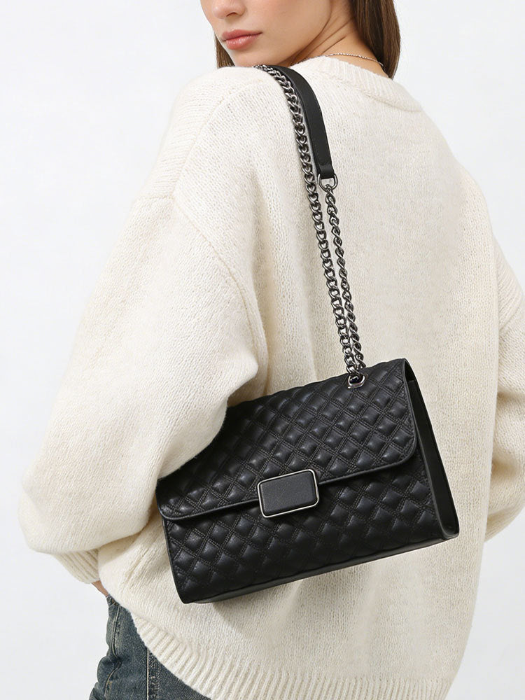 Women's Diamond Pattern Chain High Sense Classic Style Underarm Women's Shoulder Bag