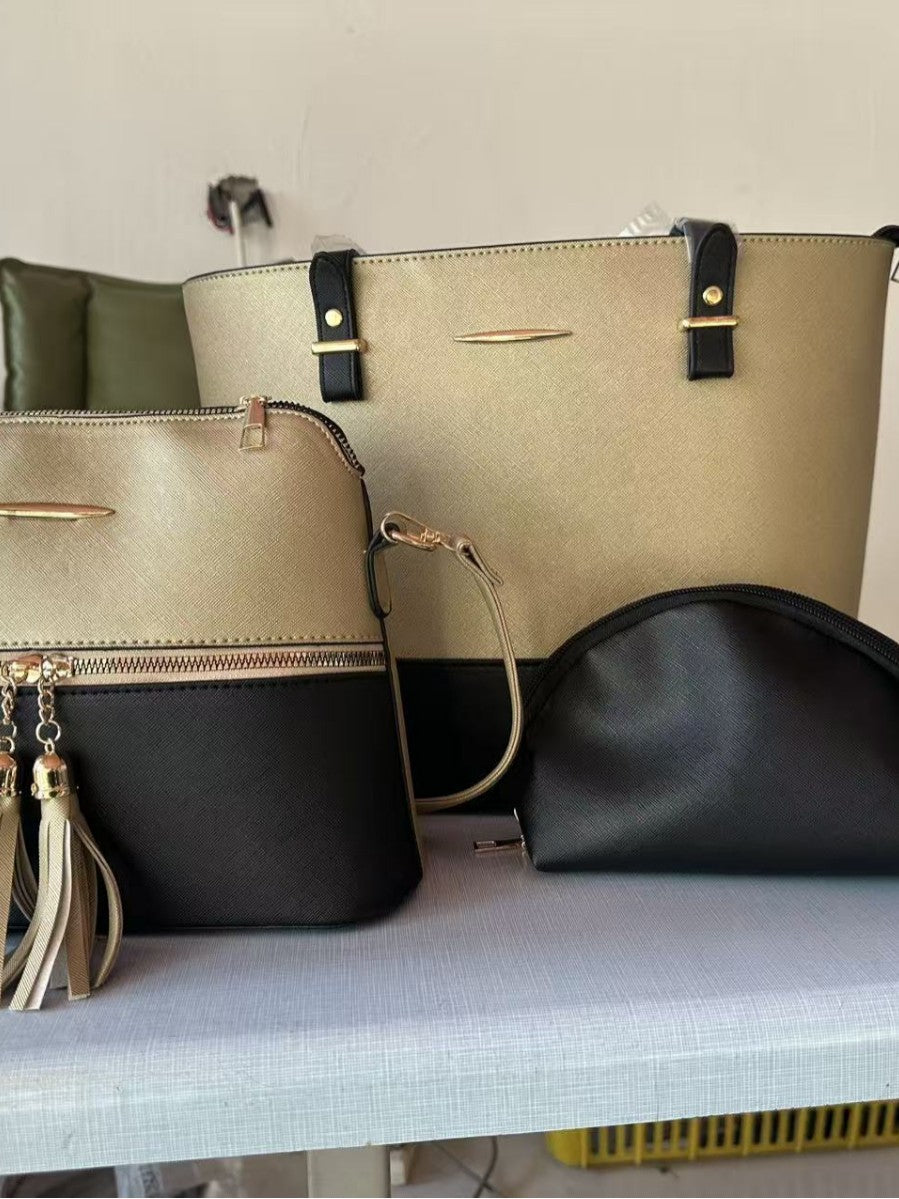Women's Capacity Match Sets Fashion Popular Stitching Portable Women's Handbag