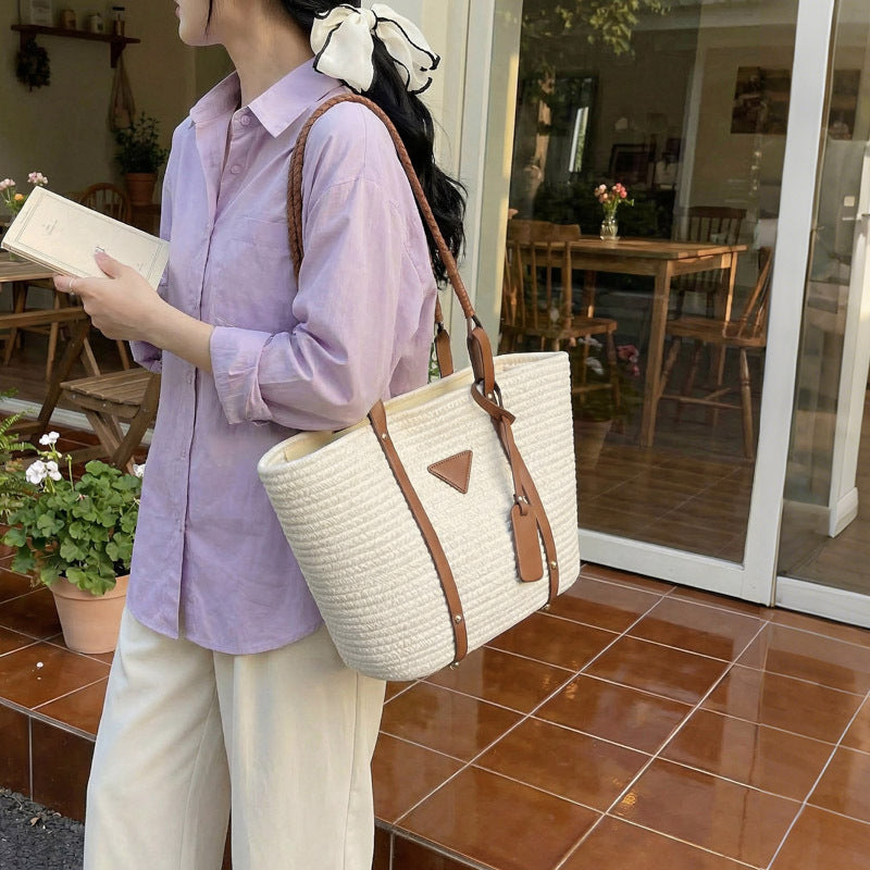Women's Style Large Capacity Woven Cotton String Portable Vegetable Bags