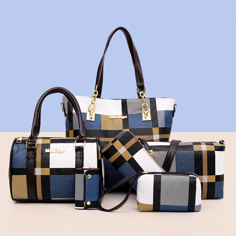 Women's Classic Korean Style Fashion Contrast Color Shoulder Bags