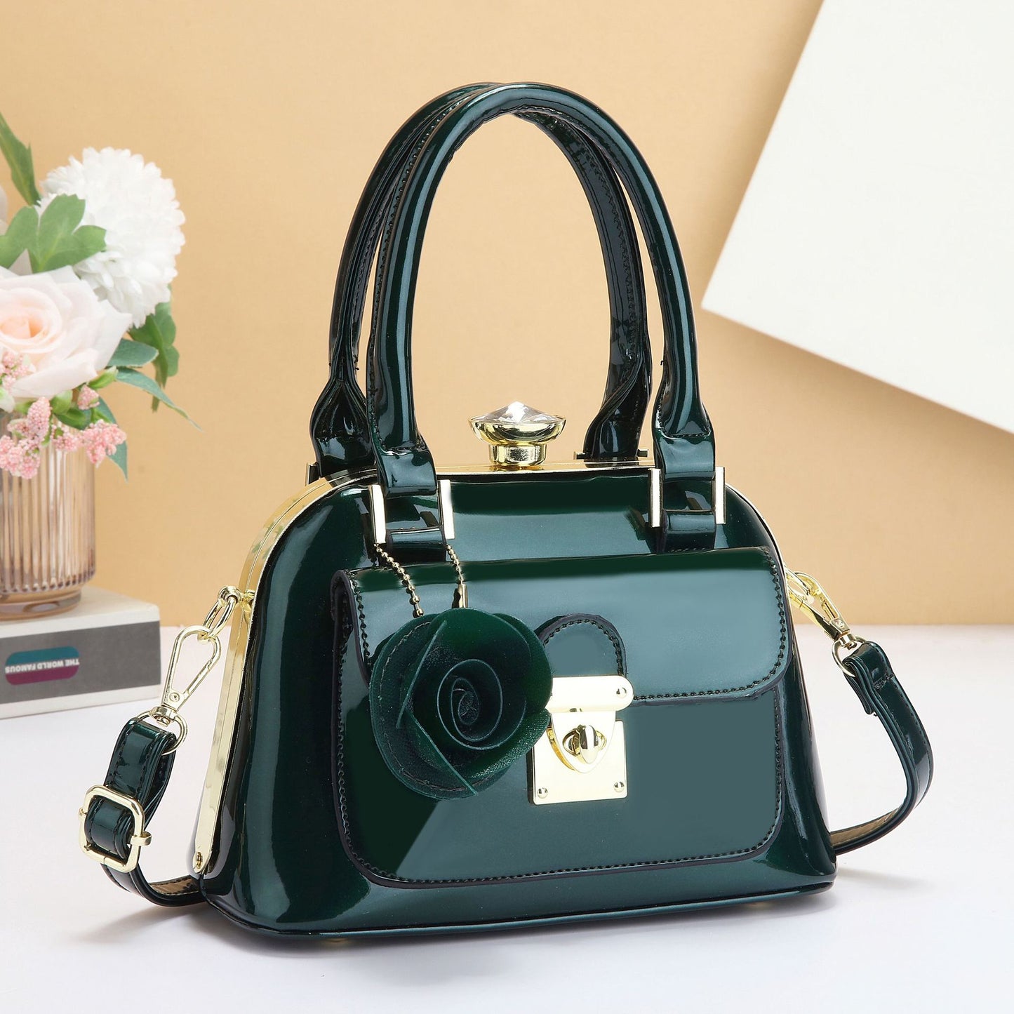 Women's Patent Leather Exquisite Lady Korean Style Women's Handbag