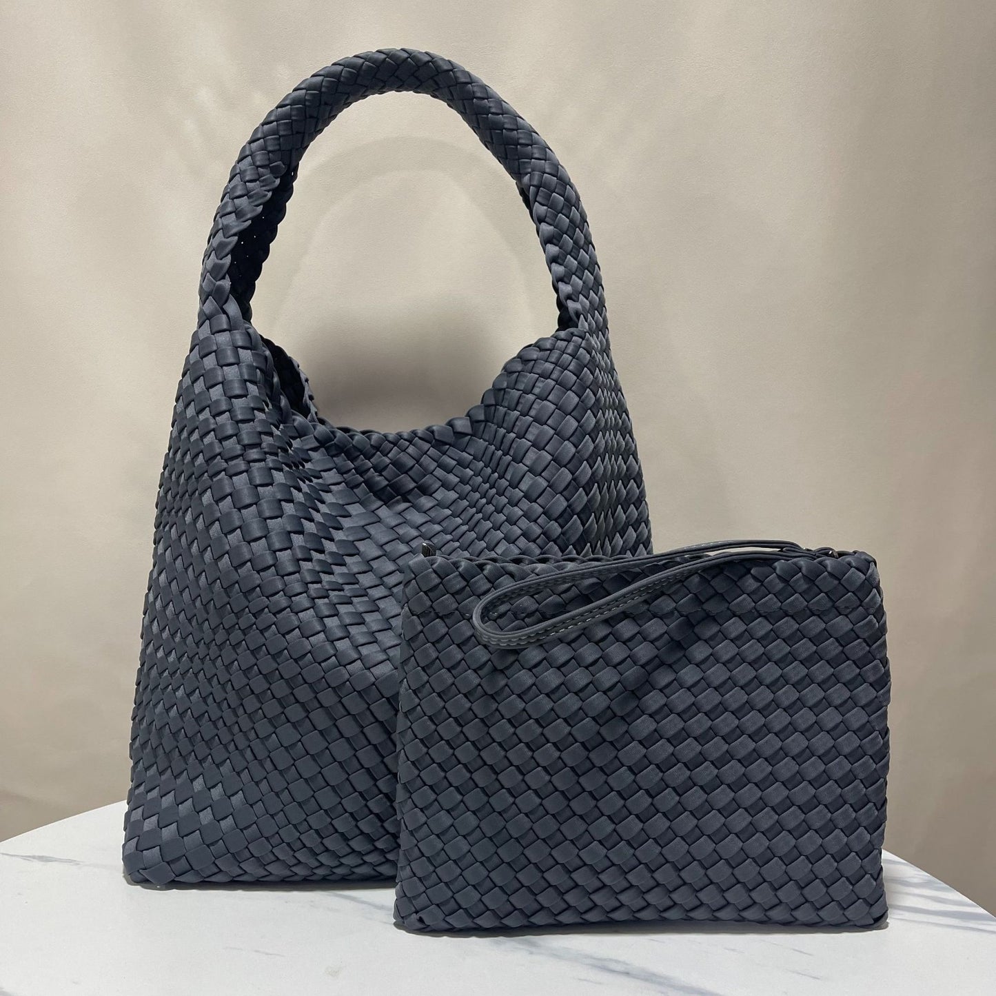 Women's High-grade Handmade Nylon Woven Neoprene Large Capacity Bags