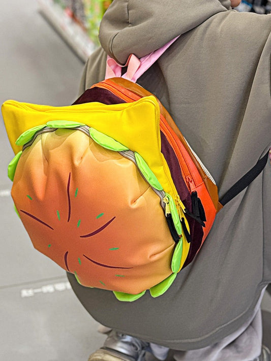 Cartoon Cheese Cute Hamburger Large Capacity Leisure Backpack