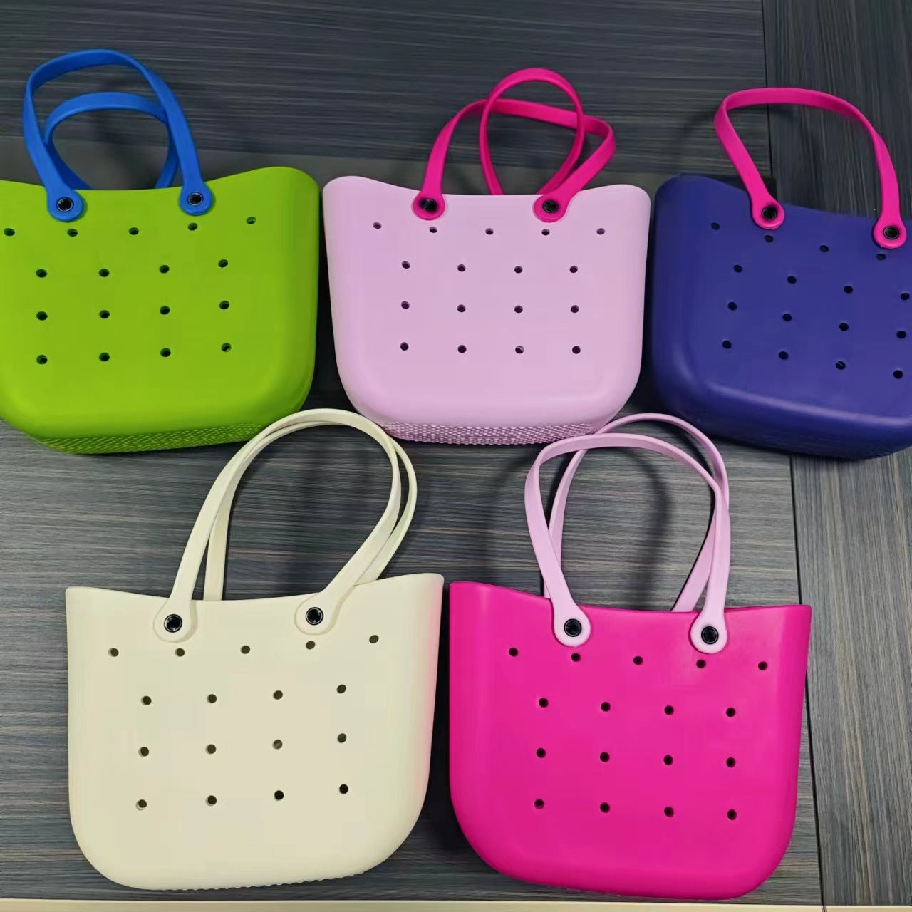 Hole Beach Storage Printing Basket Pet Handbags