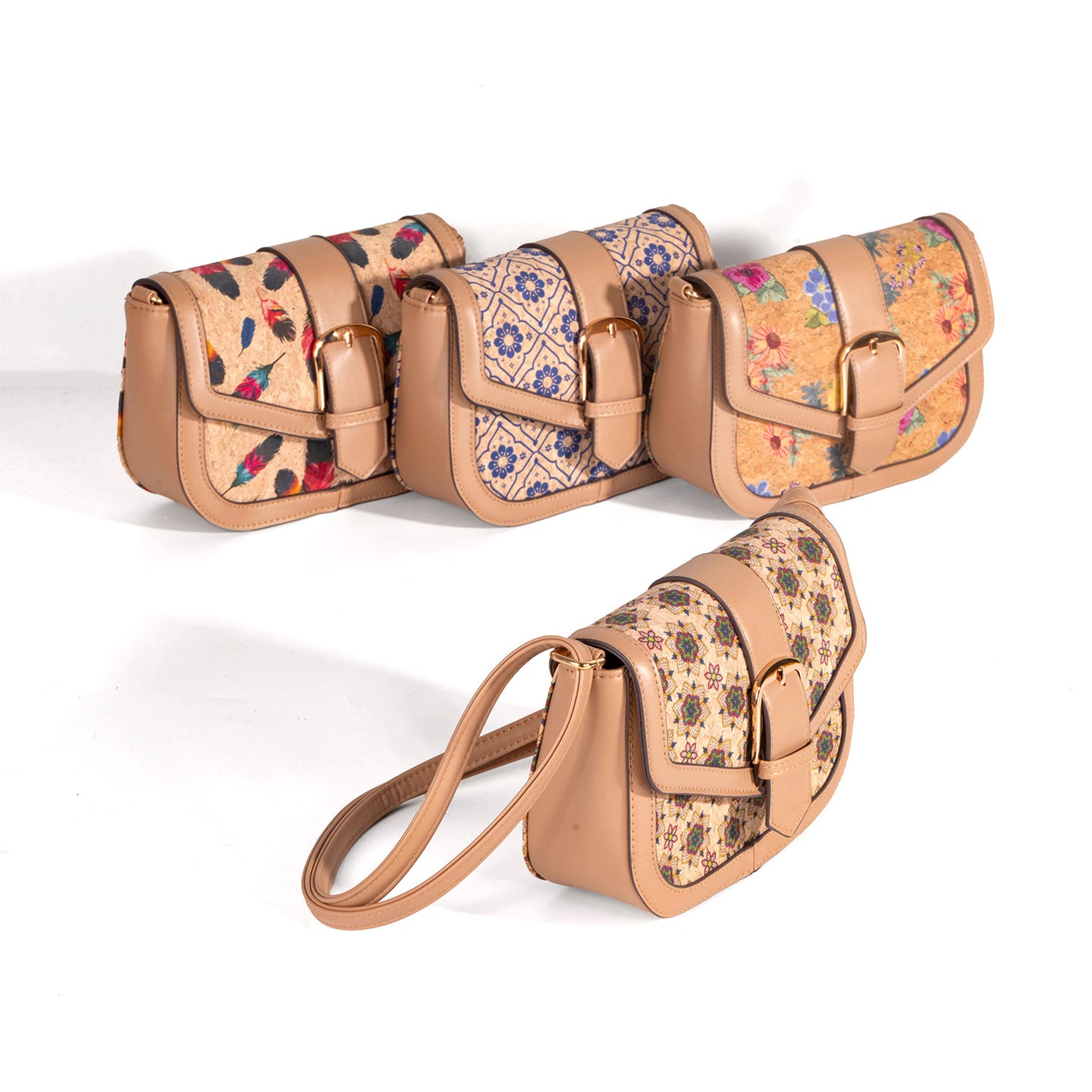 Women's Outside Ethnic Style Cork Bark Fashion Environmentally Women's Shoulder Bag