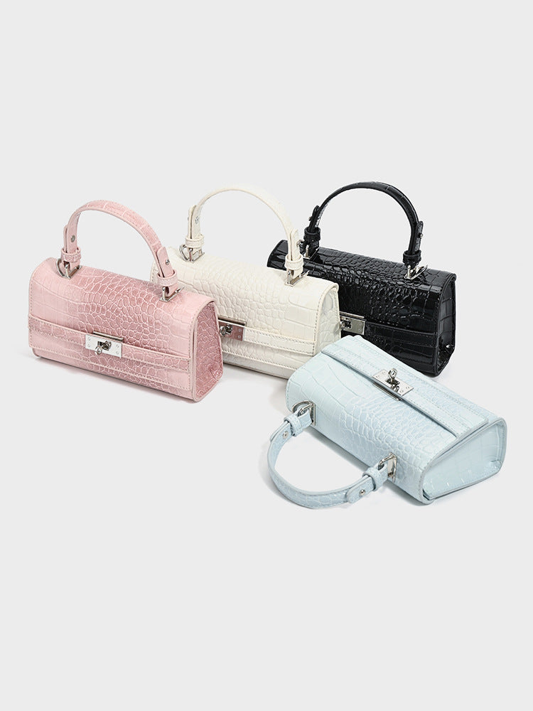 Women's Niche Fashion Kelly Crocodile Pattern Commuter Small Square Bag