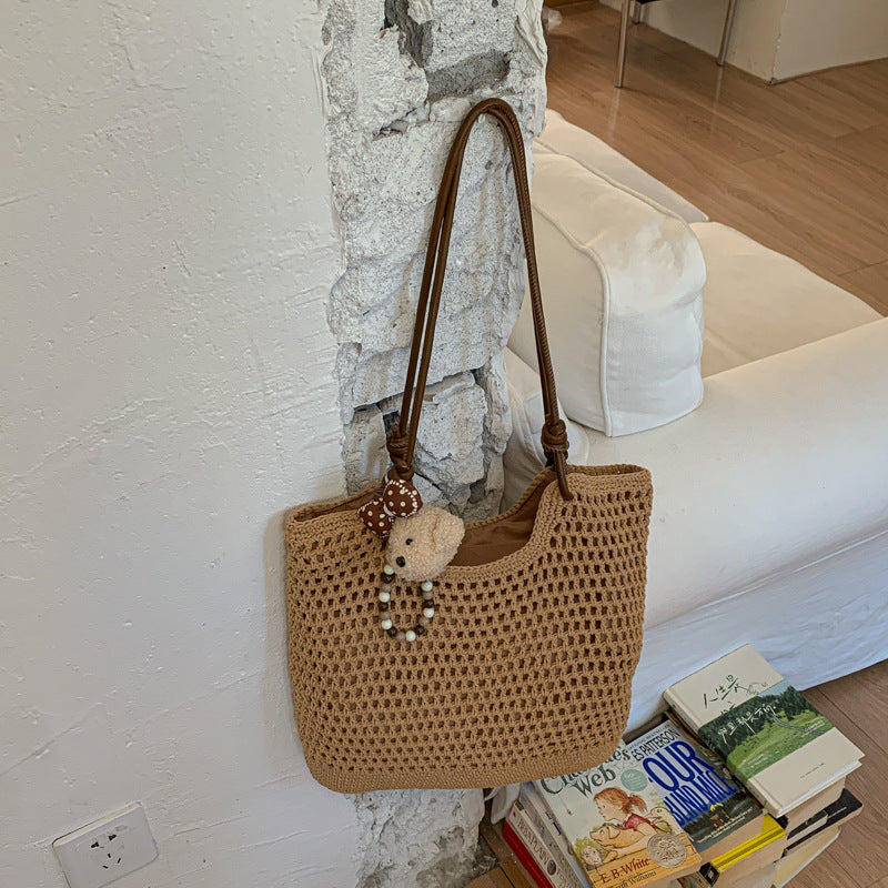 Spring Large Capacity Straw Woven Beach Tote Bag