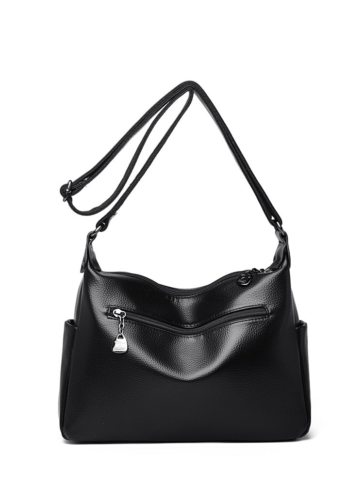 Women's Leather Fashion Diamond Trendy Large Capacity Shoulder Bags