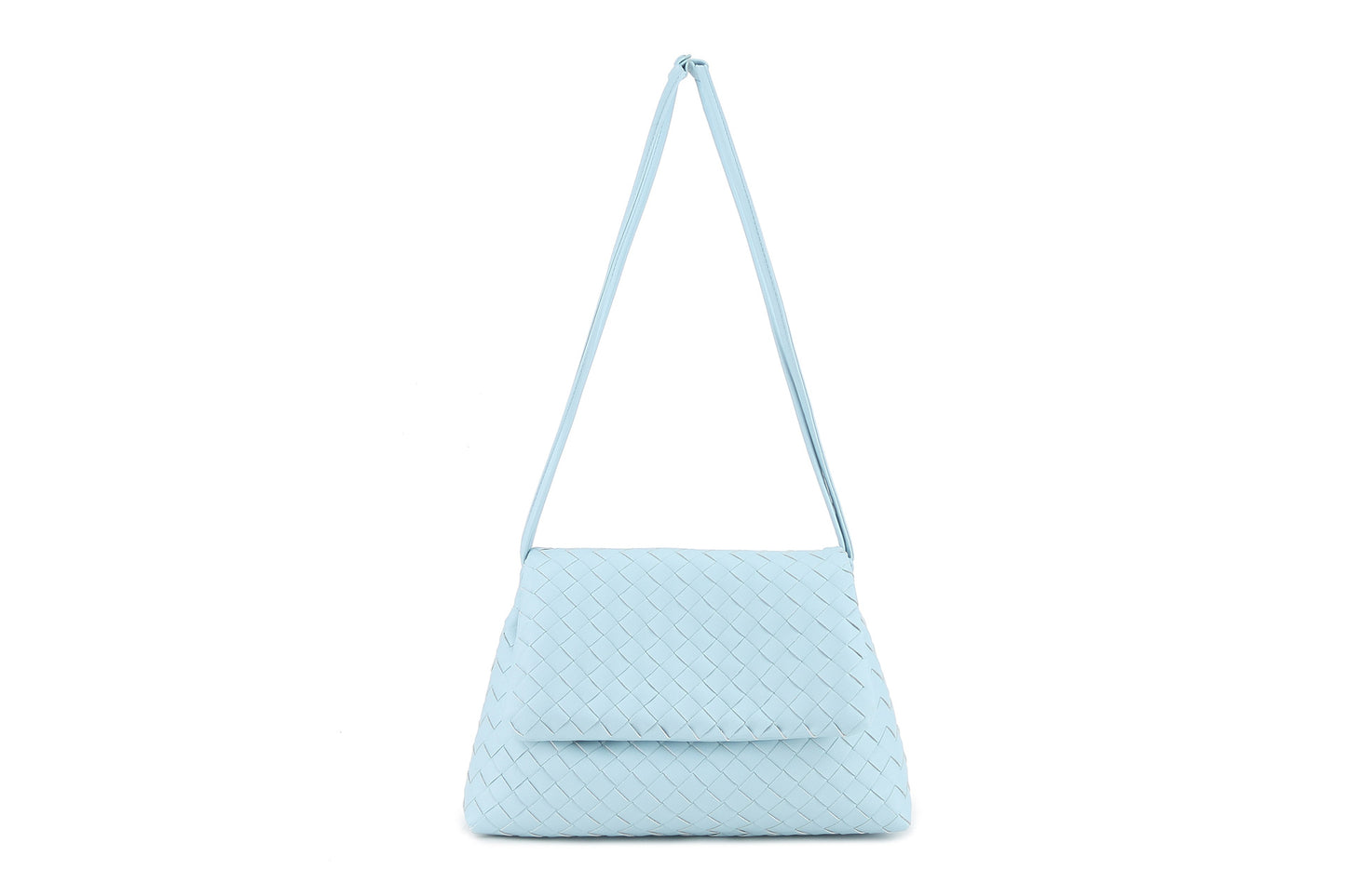 Summer Authentic Leather Weave Clamshell Drawstring Underarm Women's Shoulder Bag