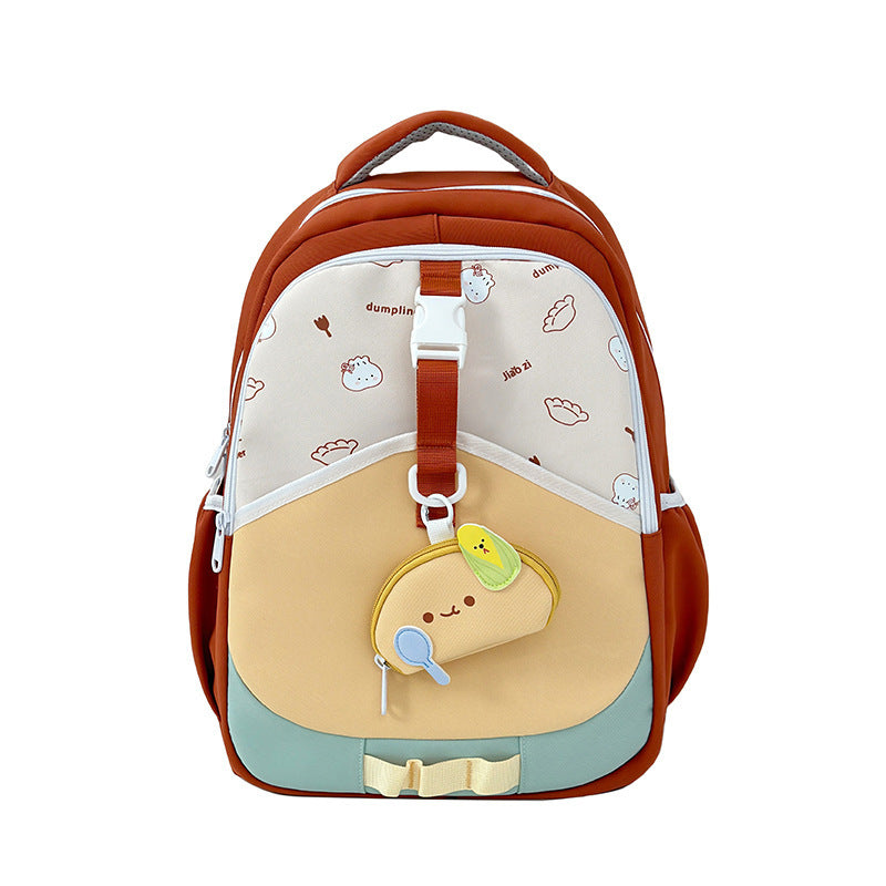Junior Large Capacity Simple Western Style Leisure Contrast College Student Schoolbag
