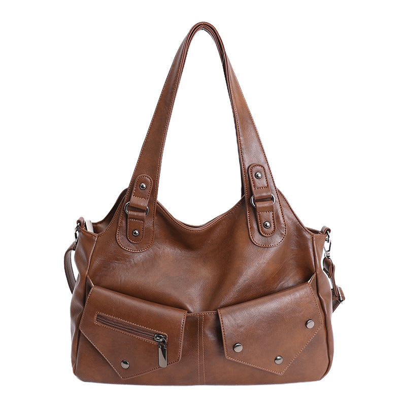 Women's Winter Stitching Commuter Large Capacity Shoulder Bags