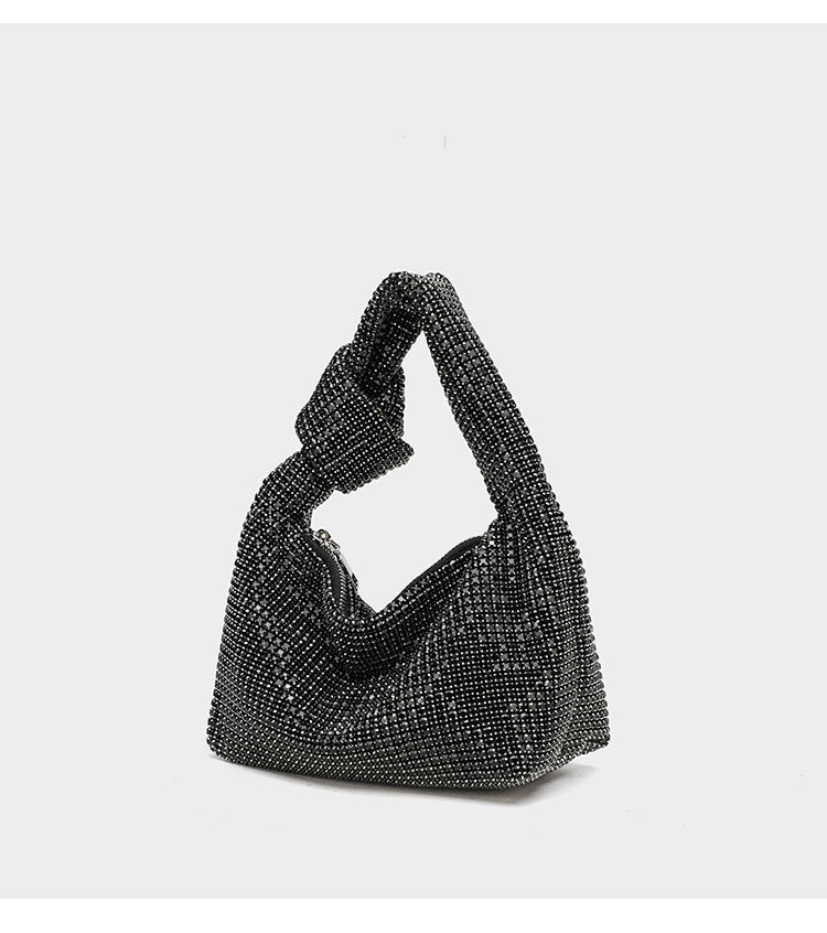 Women's Full Diamond Grade Rhinestone Chain Portable Bucket Bags