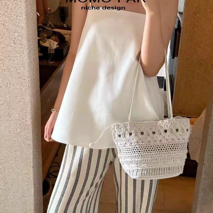 Women's Handmade Woven Lazy Vacation Style Hollow Women's Shoulder Bag