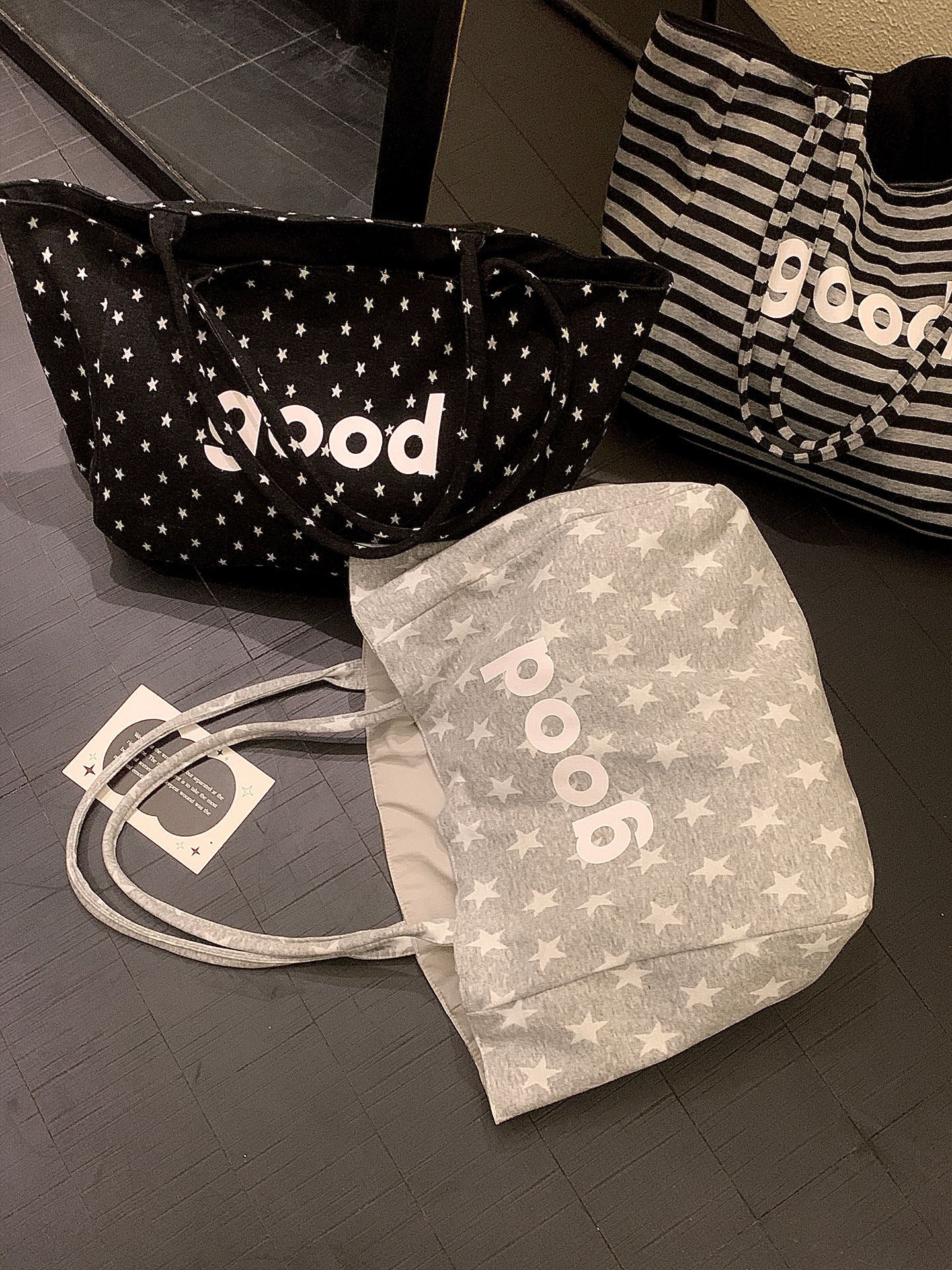 Women's Style Star Letters Canvas Daily Commute Large Women's Shoulder Bag
