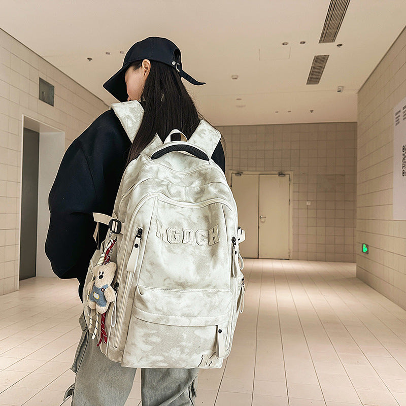Men's Korean Style Female Junior High Large Capacity Simple College Leisure Backpack