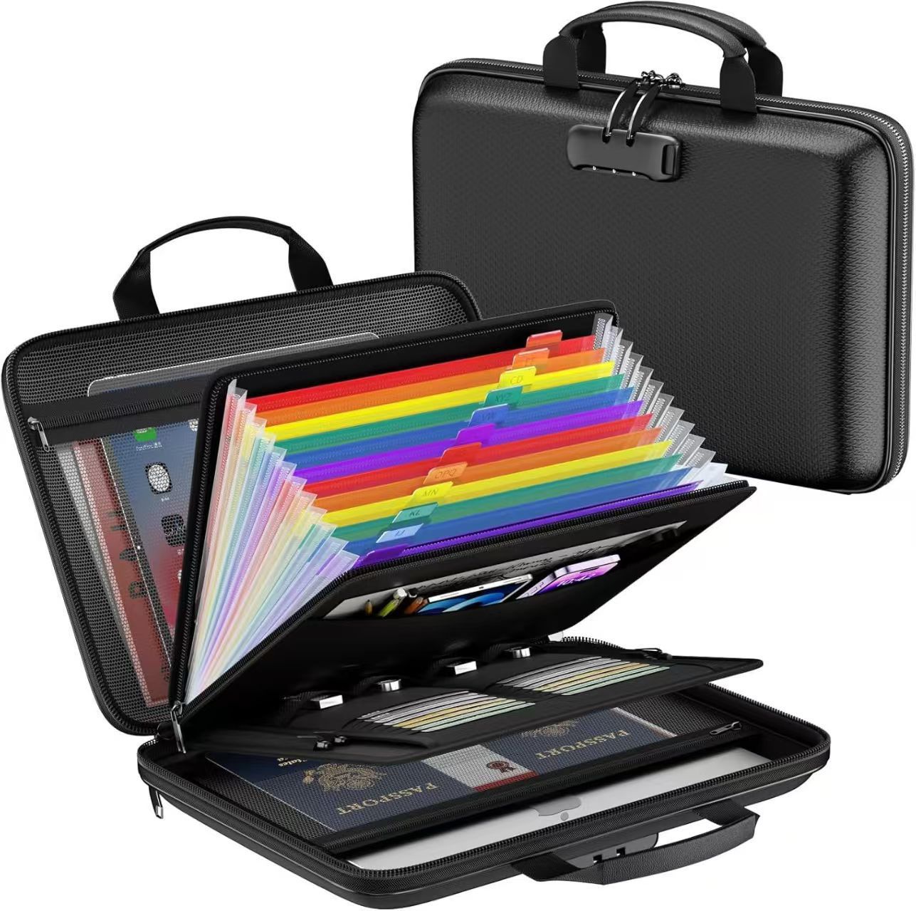 Storage Document Pouch Household Register Certificate Waterproof Lock