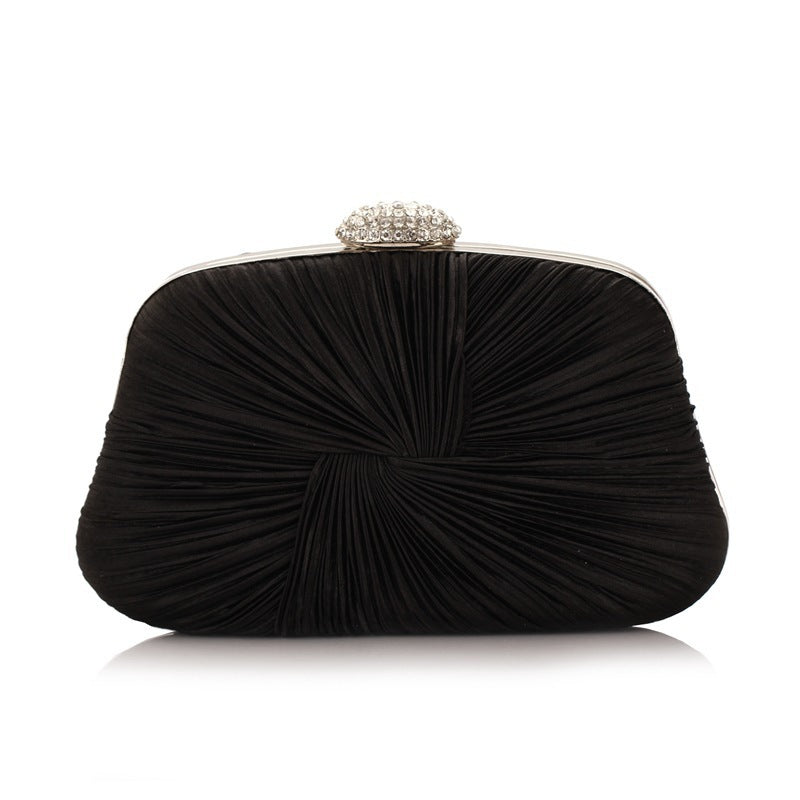 Women's Trendy Hand-held Pleated Woven Banquet Clutch Dinner Bag