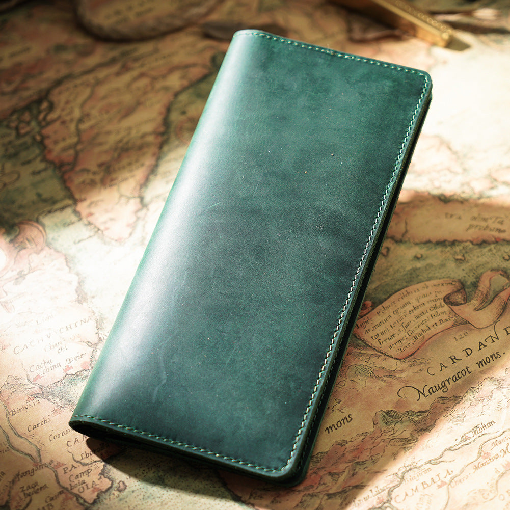 Men's Retro Crazy Horse Leather Genuine Cattlehide Men's Wallet
