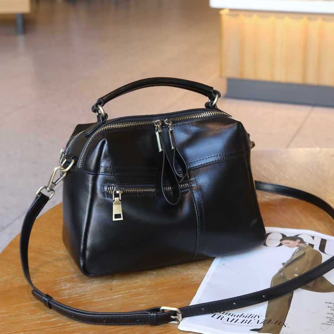 Women's Genuine Leather Fashion Box Korean Style Cosmetic Bags