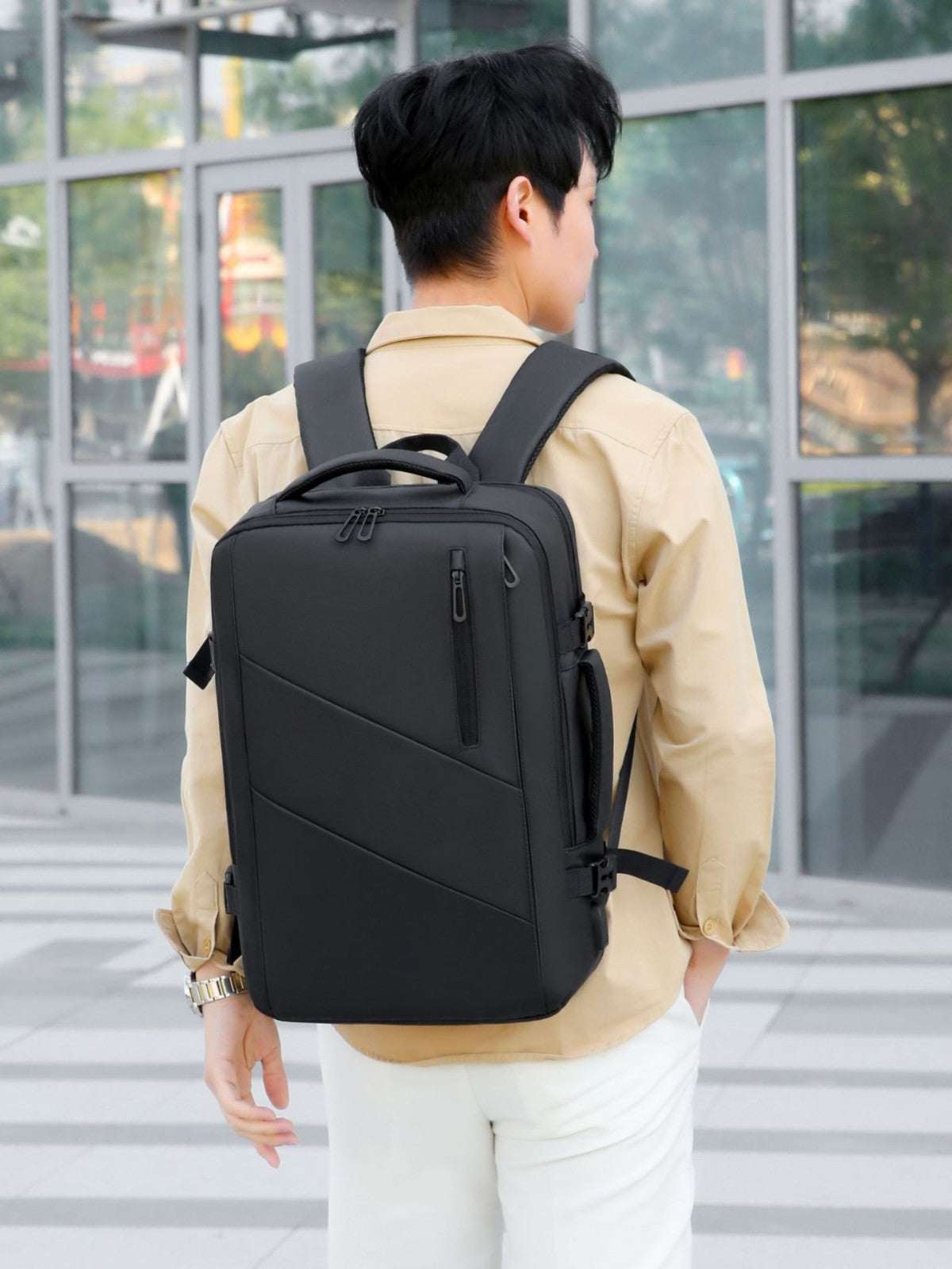 Men's Business Commute Interface Computer Short-distance Scalable Backpacks