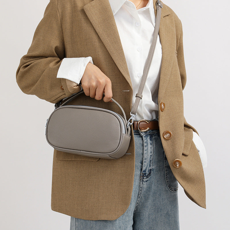 Women's Korean Style First Layer Cowhide Pouch Fashion Bags