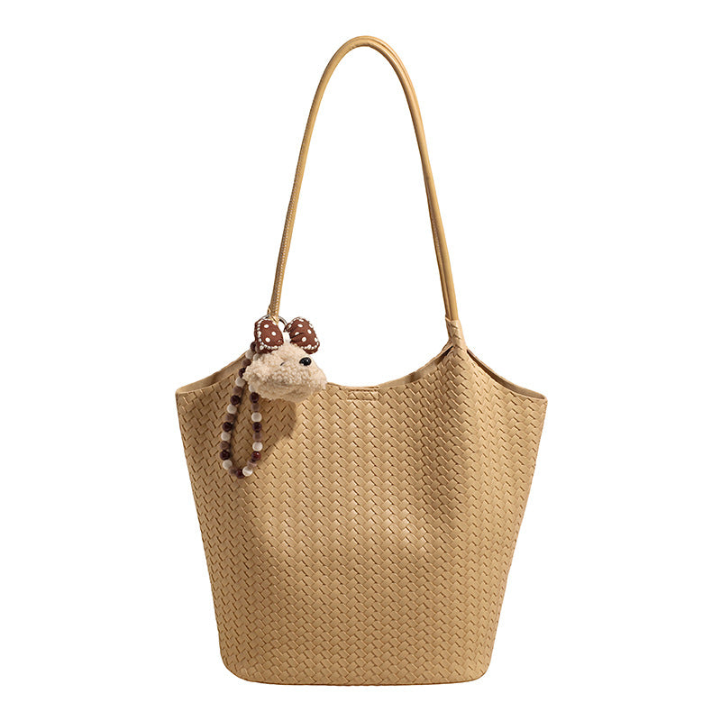 Woven Straw Female Large Capacity Versatile Fresh Seaside Beach Women's Shoulder Bag