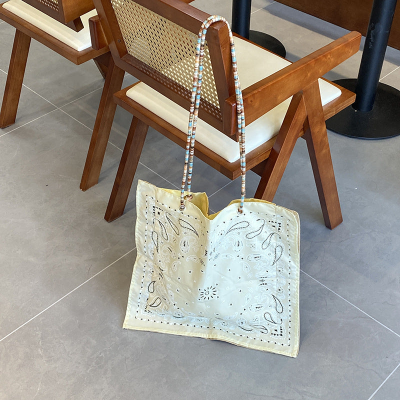 Less Vacation Style Scarf Printing Big Cashew Single Women's Messenger Bag
