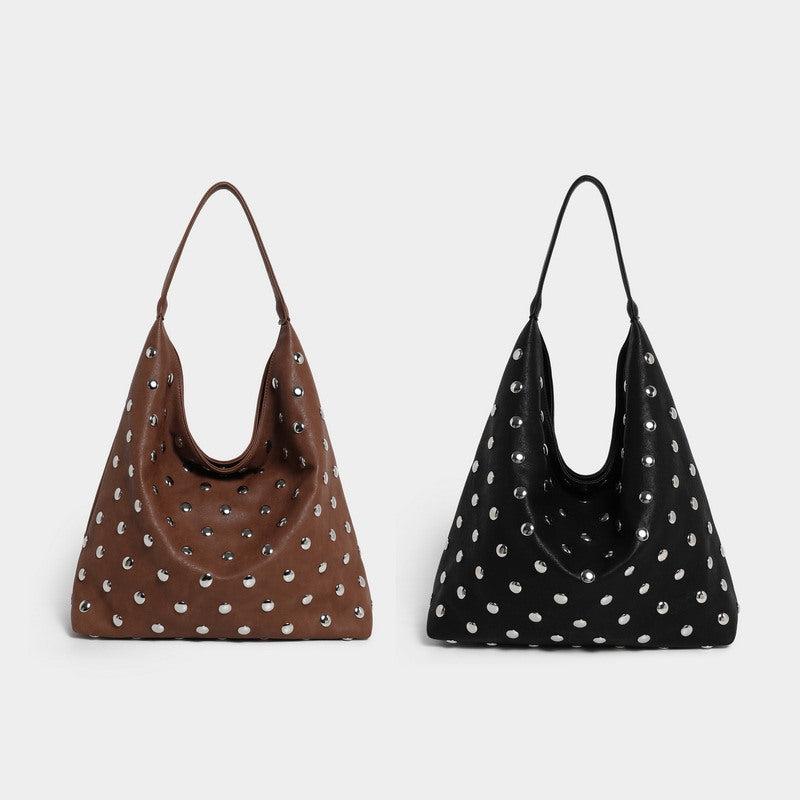 Rivet Portable Underarm Trendy Personality Motorcycle Handbags