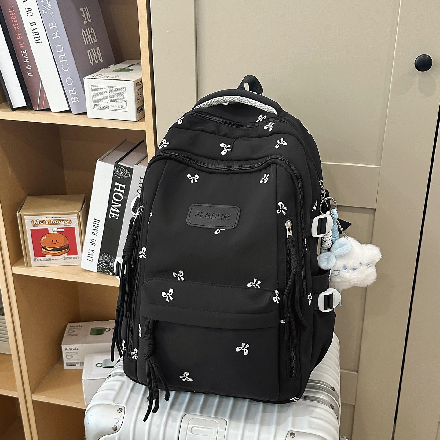 Women's Niche Large Capacity Bowknot Junior Lightweight College Student Schoolbag