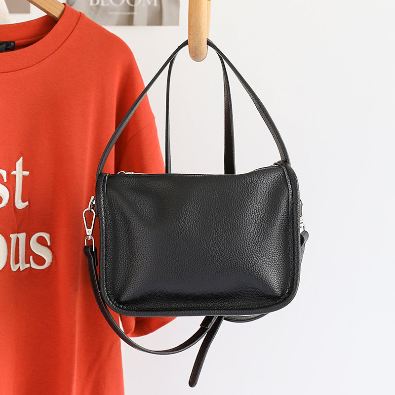 Women's Korean Style Fashionable Lychee Pattern Texture Soft Leather Women's Messenger Bag
