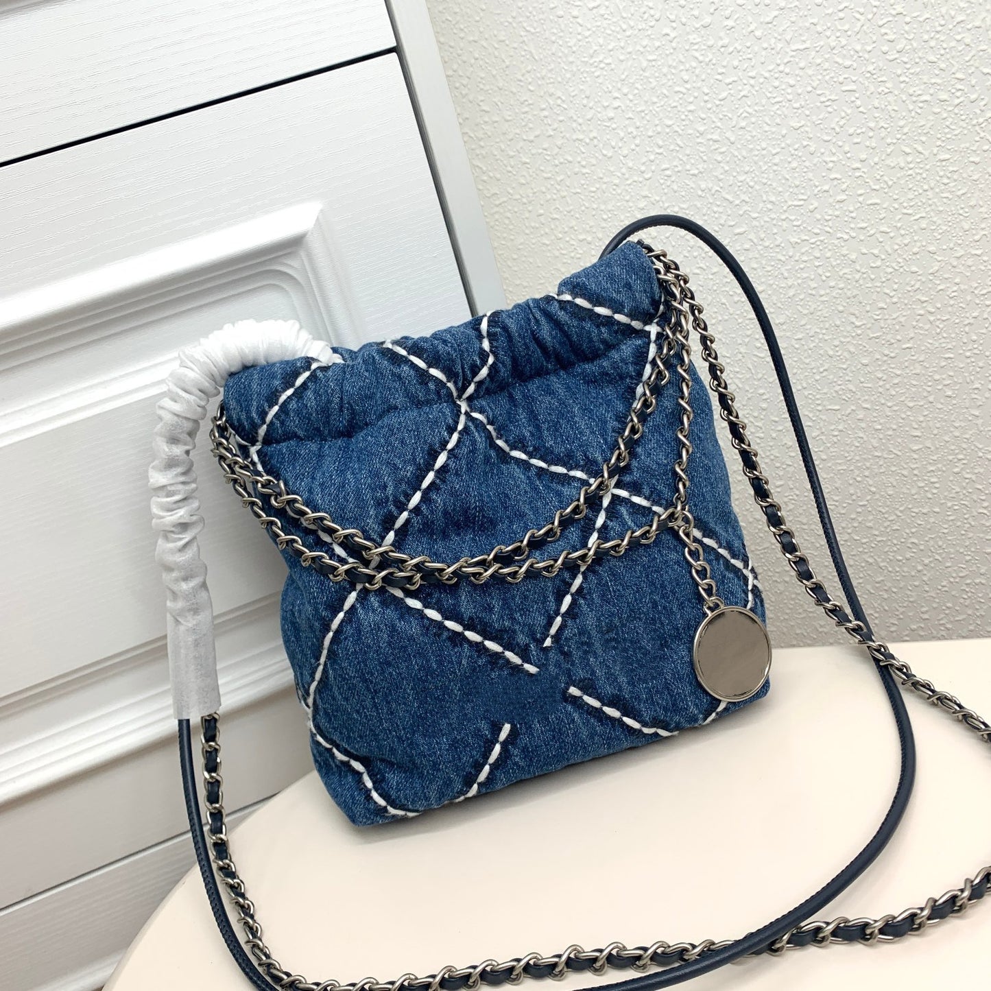 Women's Denim Garbage Shopping Chain Large Capacity Bags