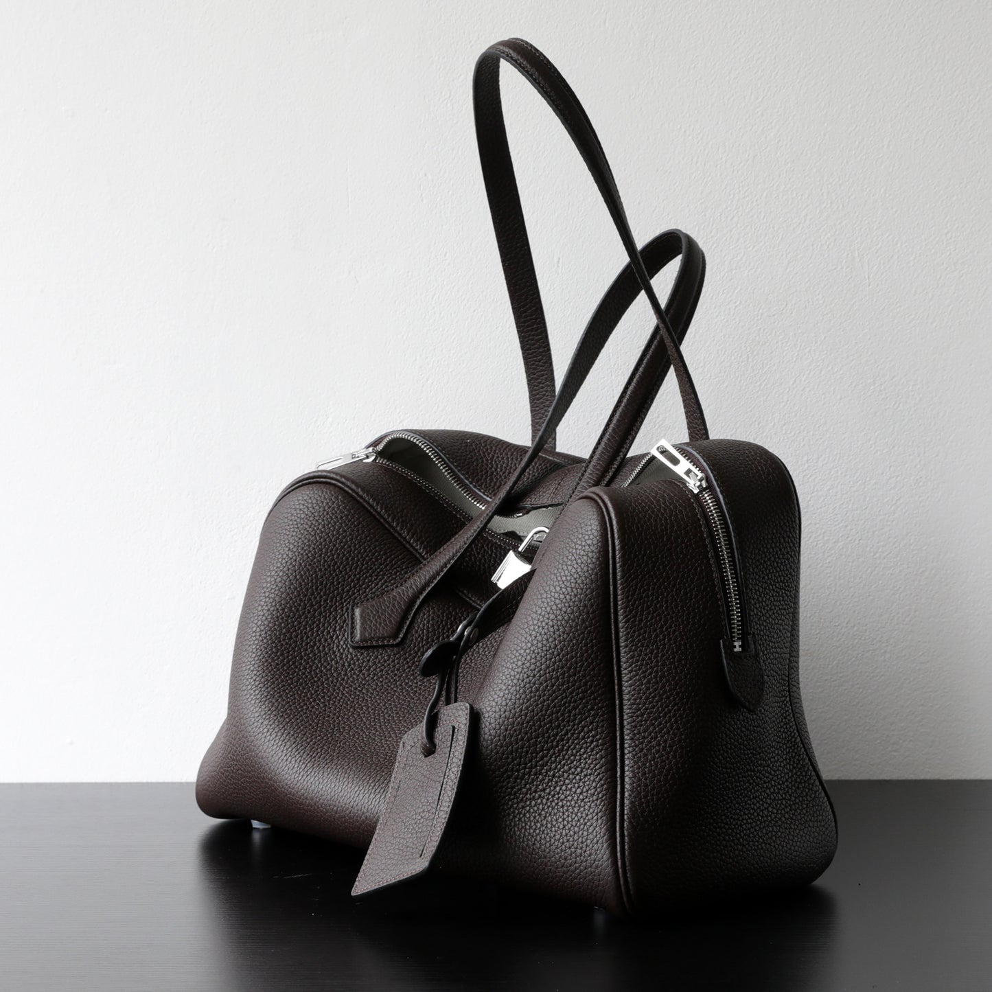 Women's Luxury First Layer Cowhide Boston Genuine Simple Bowling Underarm Bags