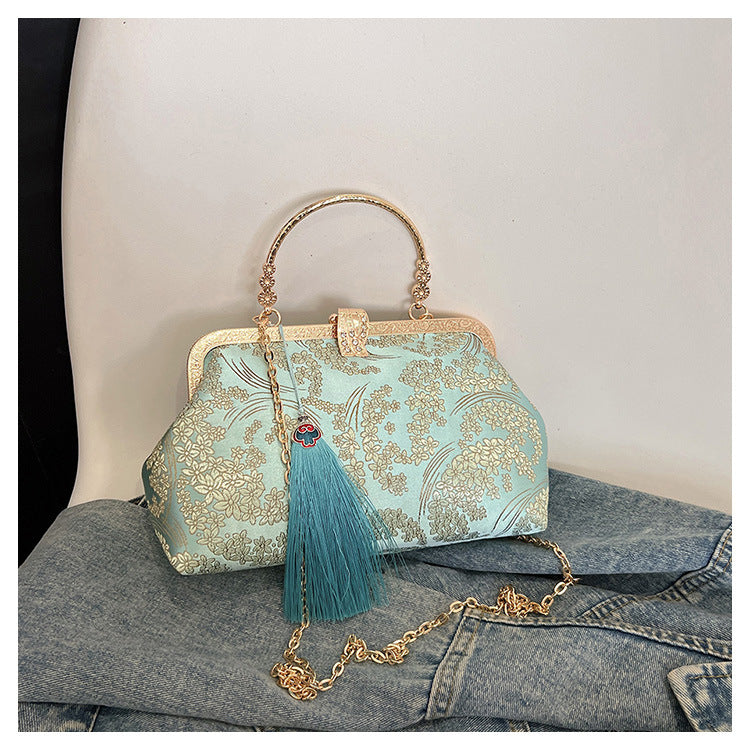 Women's Style Dinner Elegant Chinese Silk Embroidery Clutch Handbags