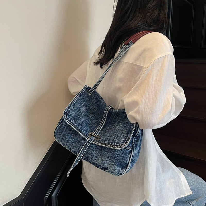 Women's Denim Fashionable High-grade Artistic Style Portable Women's Shoulder Bag
