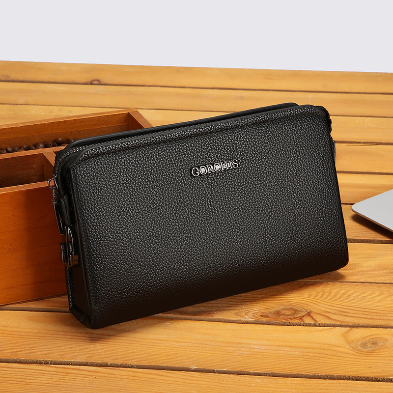 Attractive Men's Fingerprint Large Capacity Business Men's Clutch