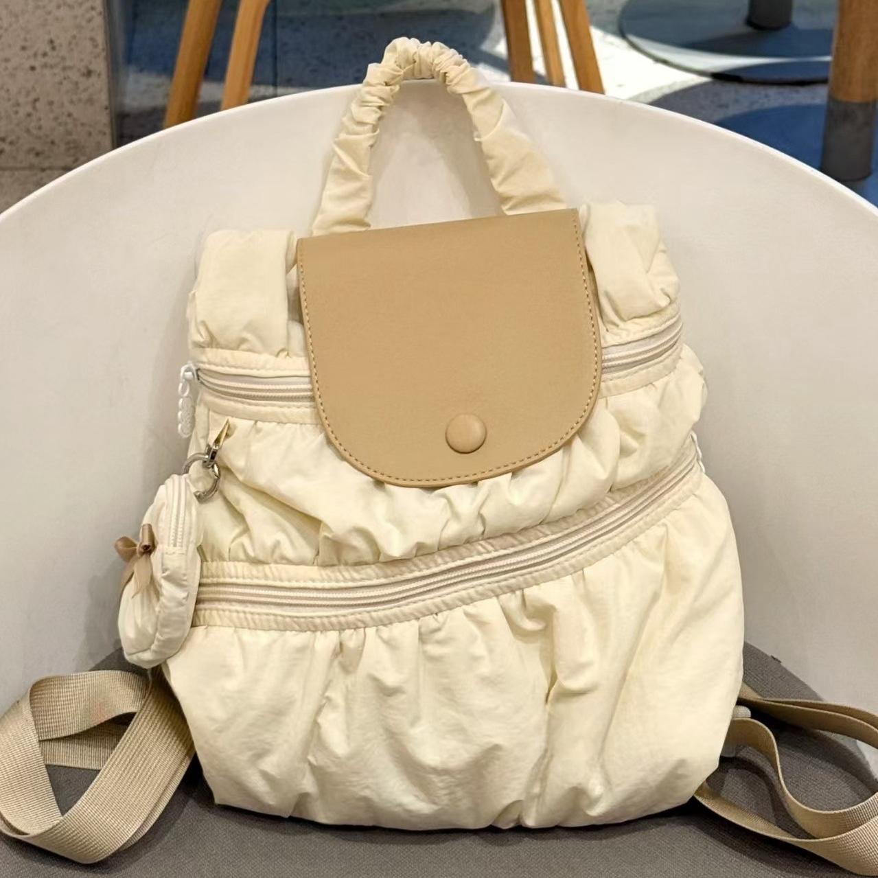 Button Cloud Female College Style Campus Commuter Women's Shoulder Bag