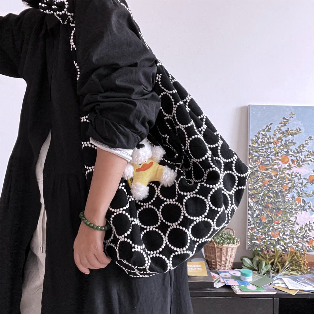 Style Big Ming Black White Circle Bags
