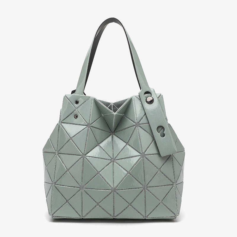Box Fashion Geometric Stitching Diamond Quilted Tote Bags