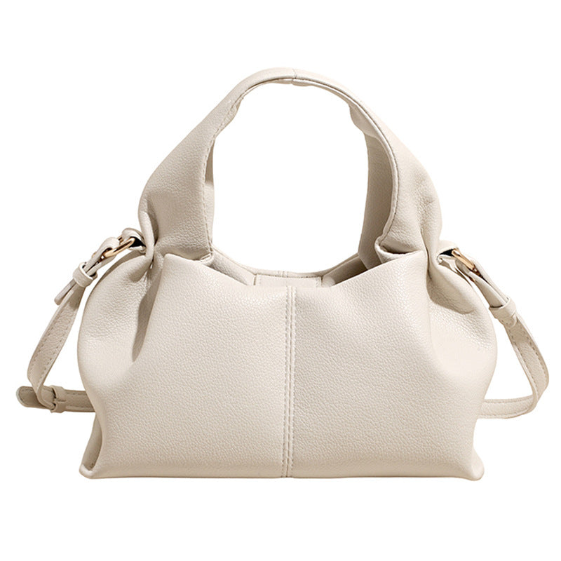 Women's Cloud Lychee Pattern Soft Fashion Solid Women's Handbag