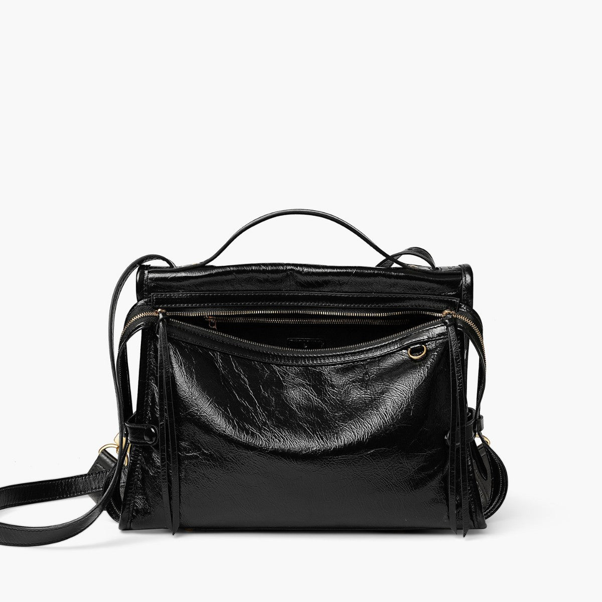Face Oil Wax Leather Portable Large Women's Shoulder Bag